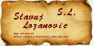 Slavuj Lozanović vizit kartica